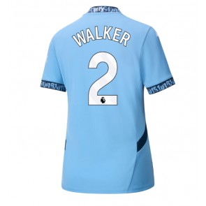 Manchester City Kyle Walker #2 Hjemmebanetrøje Dame 2024-25 Kort ærmer